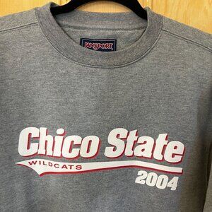 Jansport Womens Vintage 2004 Chico State CSU Sweatshirt Size Small Gray SP EXC